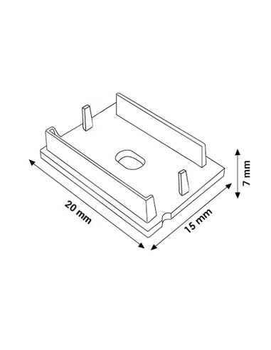 Stopfen für Profil LM3815 PC, 20 Stück