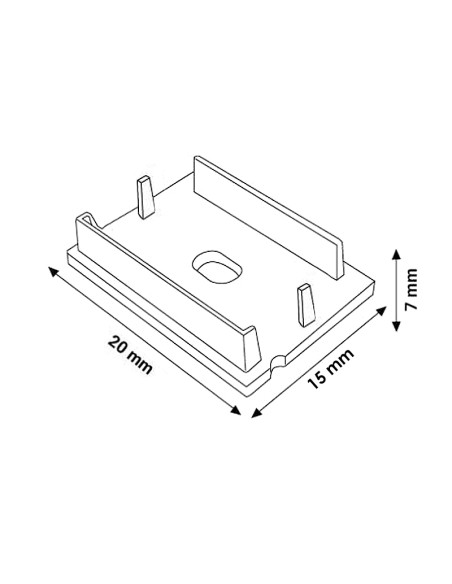 Tappo per profilo LM3815 PC 20 pezzi