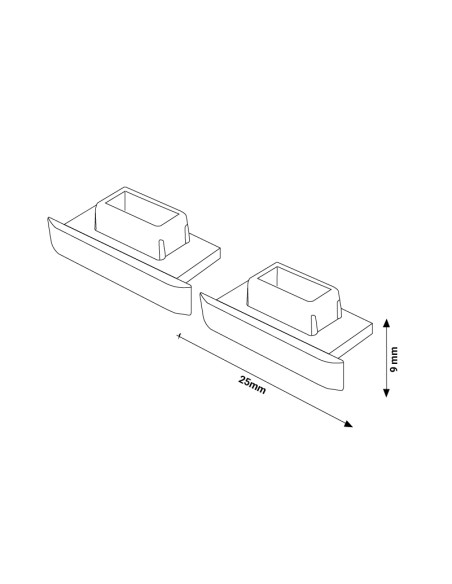 Tappo per profilo LM3809 PC 20 pezzi