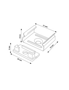 Kit 2 tappi e 2 fermagli per profilo Lm3753 2