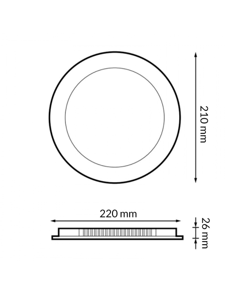 Rund LED-Deckenleuchte Serie Advance 24W CCT