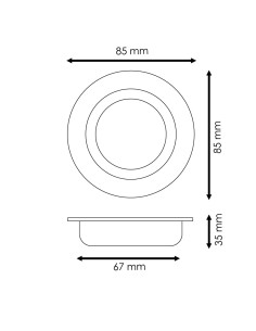 Round black fixed ring Infinity series recessed M LEDME 2