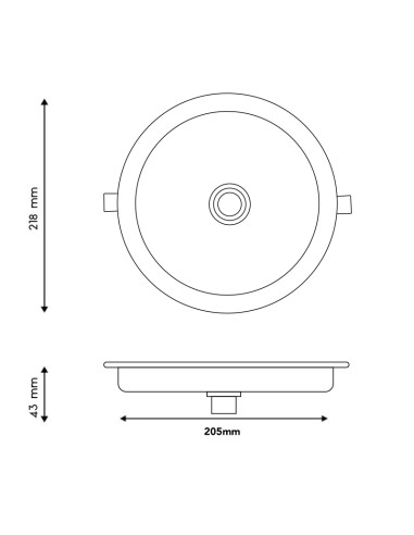 Circular LED Sensor Light Panel 18W 6000K with Motion Sensor