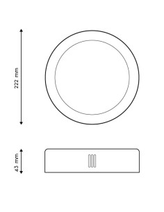 Circular Surface Panel M LEDME 18W with Motion Sensor 2