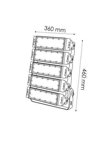 Premium-LED-Scheinwerfer modulbar 250W 5000K Marke M LEDME