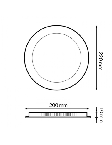 Panel Led Circular Serie Slim 20W Pack 2 6000K