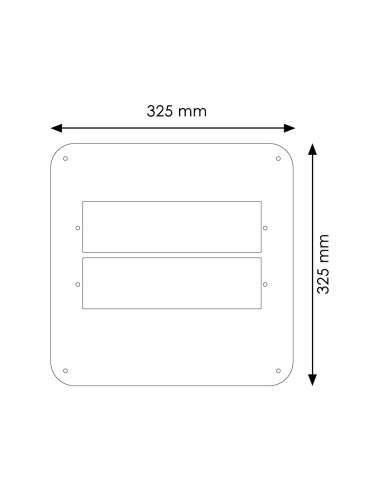 Adapterplatte 2 Module Aluminium 325x325 mm