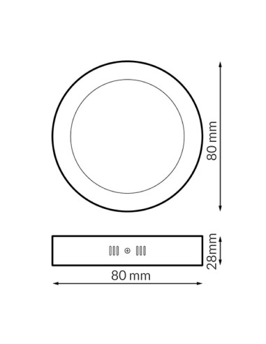 Slim Surface Circular Panel 5W 4500K SMD 2835 M LEDME