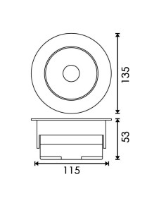 Adjustable LED Downlight M LEDME 20W 4500K 2