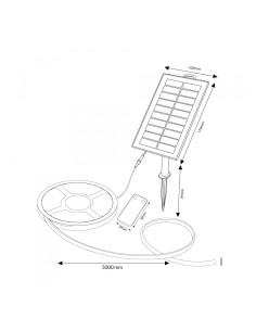 Solar LED Strip Pack SMD2835 300L Multicolor 5 Meter 2