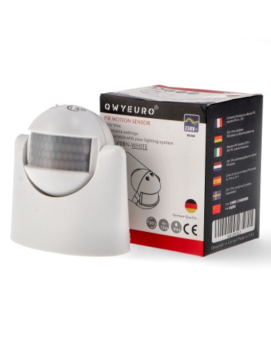 LEDME 180° White PIR Motion Detector IP44