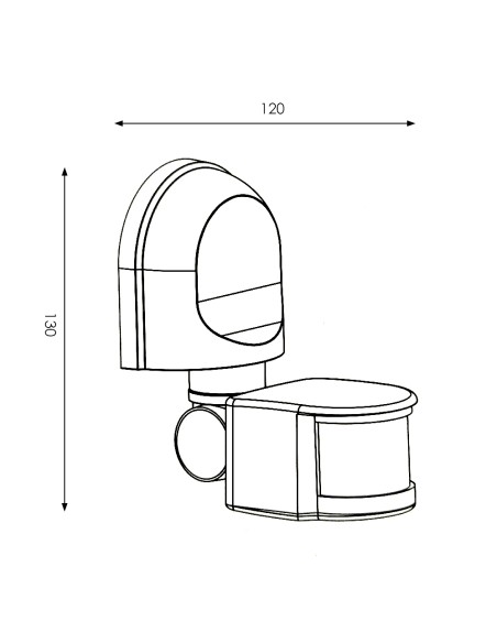 Surface-mounted 180° PIR Motion Detector White M LEDME