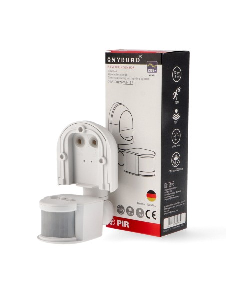 Surface-mounted 180° PIR Motion Detector White M LEDME