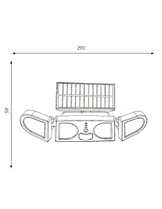 Aplique solar con sensor de luz 9AK9A 2
