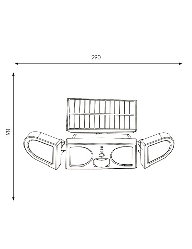 Aplique solar con sensor de luz 9AK9A