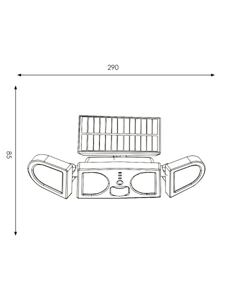 Solar wall light with light sensor 9AK9A