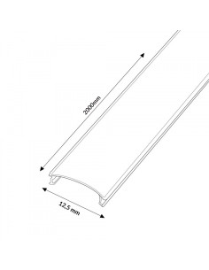 Diffusore nero PC per profilo 12,5 mm M LEDME 2