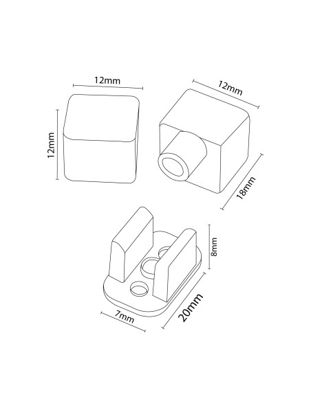 Kit rolhas e grampos de silicone M LEDME LM3985