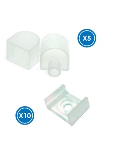 Kit tappi e graffette in silicone per striscia neon modello Lm3982
