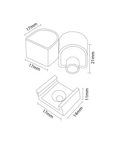 Kit tappi e graffette in silicone per striscia neon modello Lm3982 2
