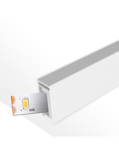Capa de silicone retangular 15x8 para fitas LED - 20 metros