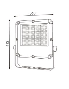 Foco Projetor LED Slim Series 200W 5000K IP65 2