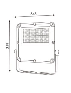 LEDME Slim Series 150W LED Floodlight Projector Dsc 5000K 2