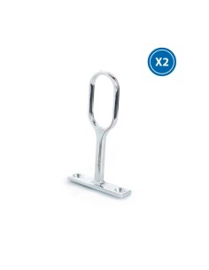 Supporto metallico intermedio per profilo LED armadi cromato