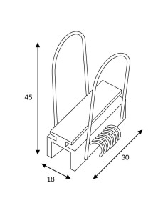 Grapas para Perfil de Aluminio M 2