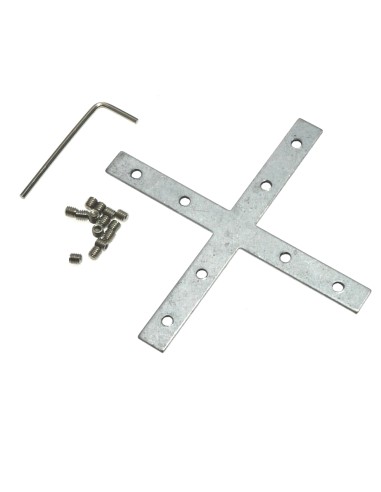 Conector Plano em X de Alumínio M LEDME