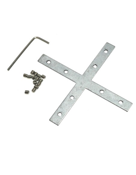 Conector Plano em X de Alumínio M LEDME