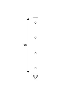 Conector Plano En Línea M LEDME Aluminio 2