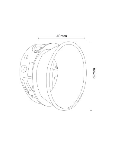 LEDME Cobfix 10W Black Decorative Ring Module