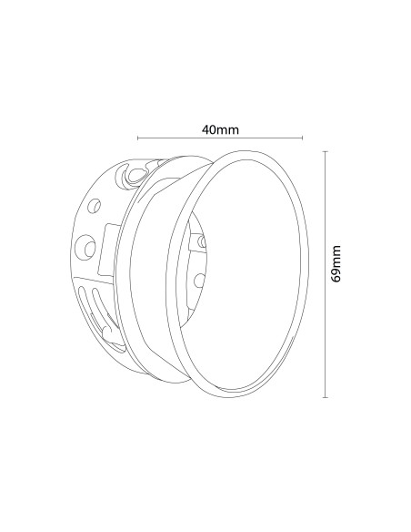 LEDME Cobfix 10W Black Decorative Ring Module