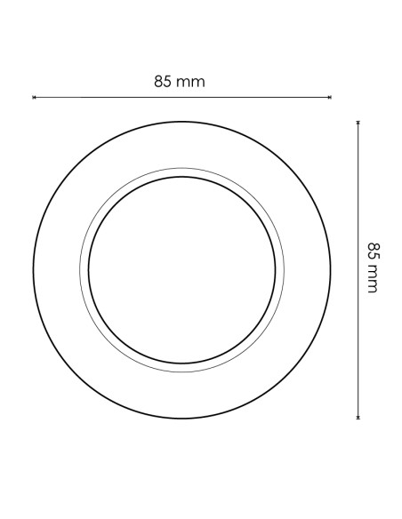 Ring-Set für LED Downlight Road Pack, 3 Stück, Mattschwarz