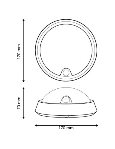 LED Sphere Wall Light with Motion Sensor 12W IP54