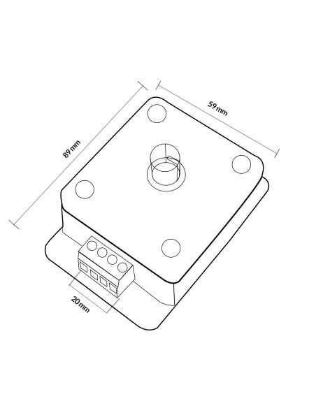 Dimmer monocromo LEDME per strisce LED 12/24V