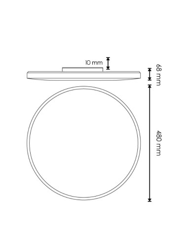 LED Ceiling Light Circular Sense 50W 6000K M LEDME