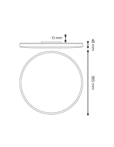 M LEDME Sense 40W 4500K Circular Surface LED Ceiling Light