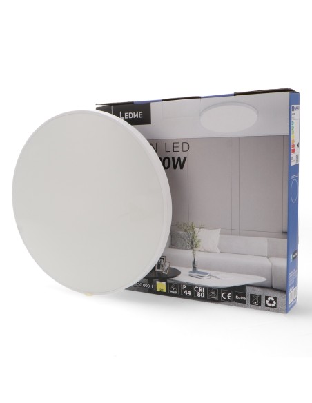 Sense 30W 6000K IP44 Surface LED Ceiling Light Aluminum