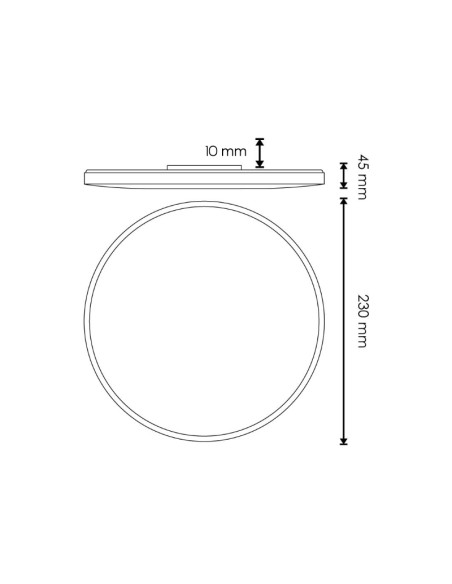 M LEDME Sense Circular Surface LED Ceiling Light 15W 6000K
