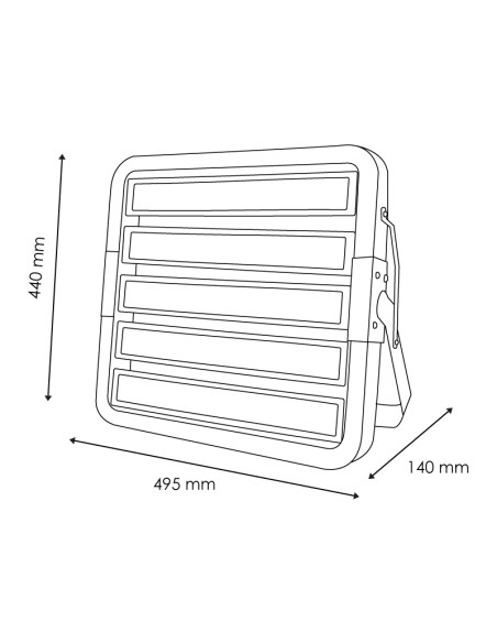 LED-Scheinwerfer Coliseum Modular 500W 5700K Marke M LEDME