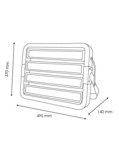 Foco Modular LED Coliseum 400W 5000K Marca M LEDME