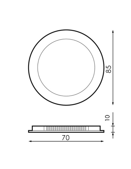 M LEDME Slim Series Circular LED Panel 5W 6000K