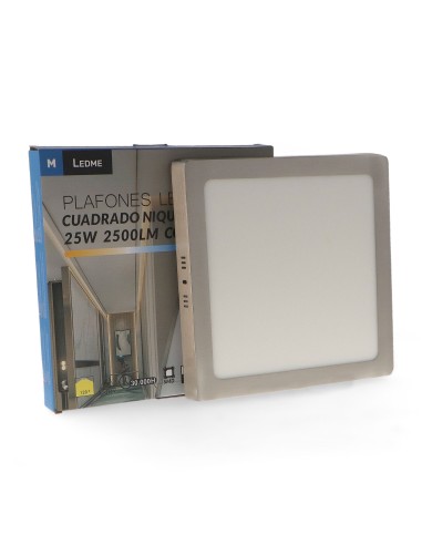Aufputz-Panel Nickel quadratisch 25W CCT