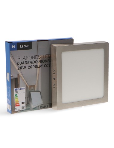 Square surface panel nickel 20w smd led