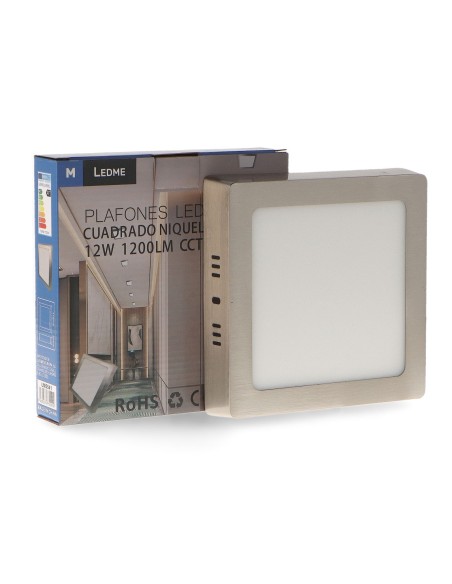 Surface Panel Nickel Square 12W CCT SMD LEDME
