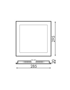 Square Nickel LED Panel 25W CCT Smd 2835 2