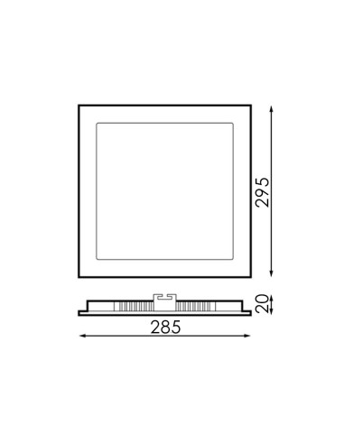 Square Nickel LED Panel 25W CCT Smd 2835