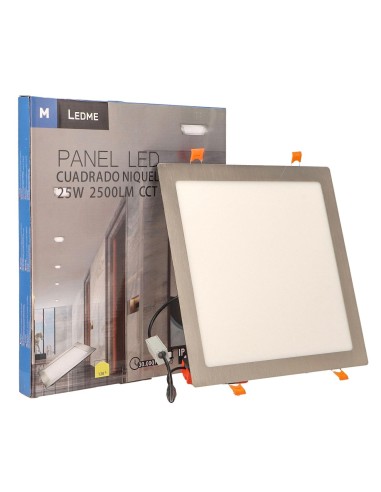 Square Nickel LED Panel 25W CCT Smd 2835